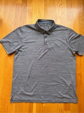Attack Life Men’s Gray Performance Polo Shirt Size XL Short Sleeve Golf Polo